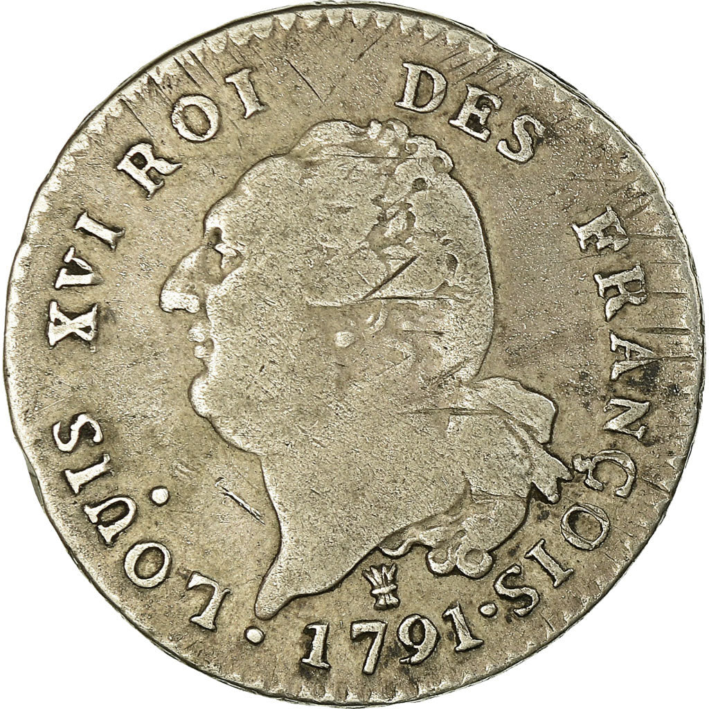Coin, France, 30 sols françois, 1791, Limoges, VF(30-35), Silver, KM 606.7