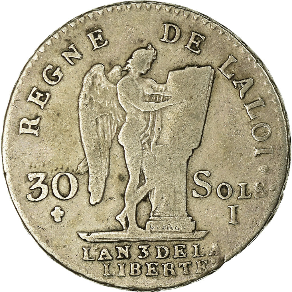 Coin, France, 30 sols françois, 1791, Limoges, VF(30-35), Silver, KM 606.7