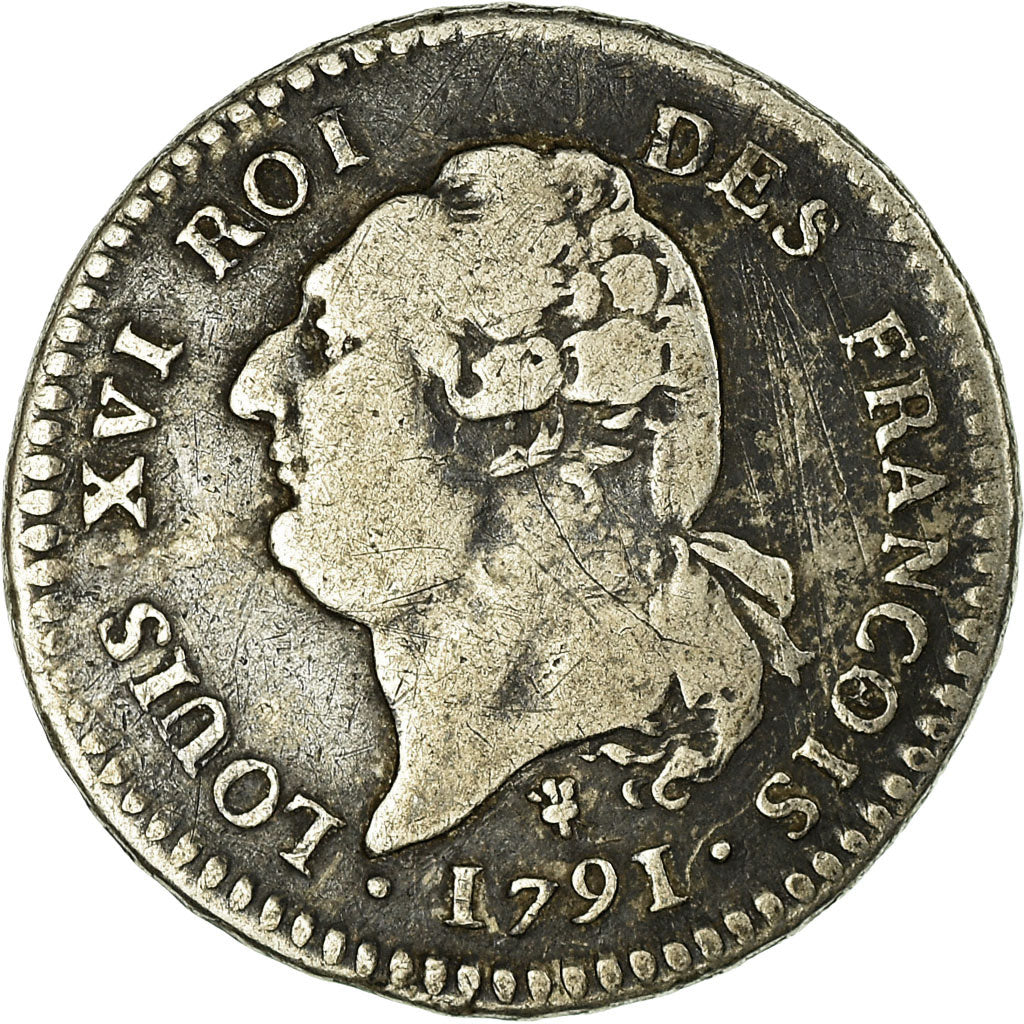 Monnaie, France, 15 sols françois, 1/8 ECU, 1791, Limoges, TB+, Gadoury 36