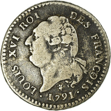 Monnaie, France, 15 sols françois, 1/8 ECU, 1791, Limoges, TB+, Gadoury 36