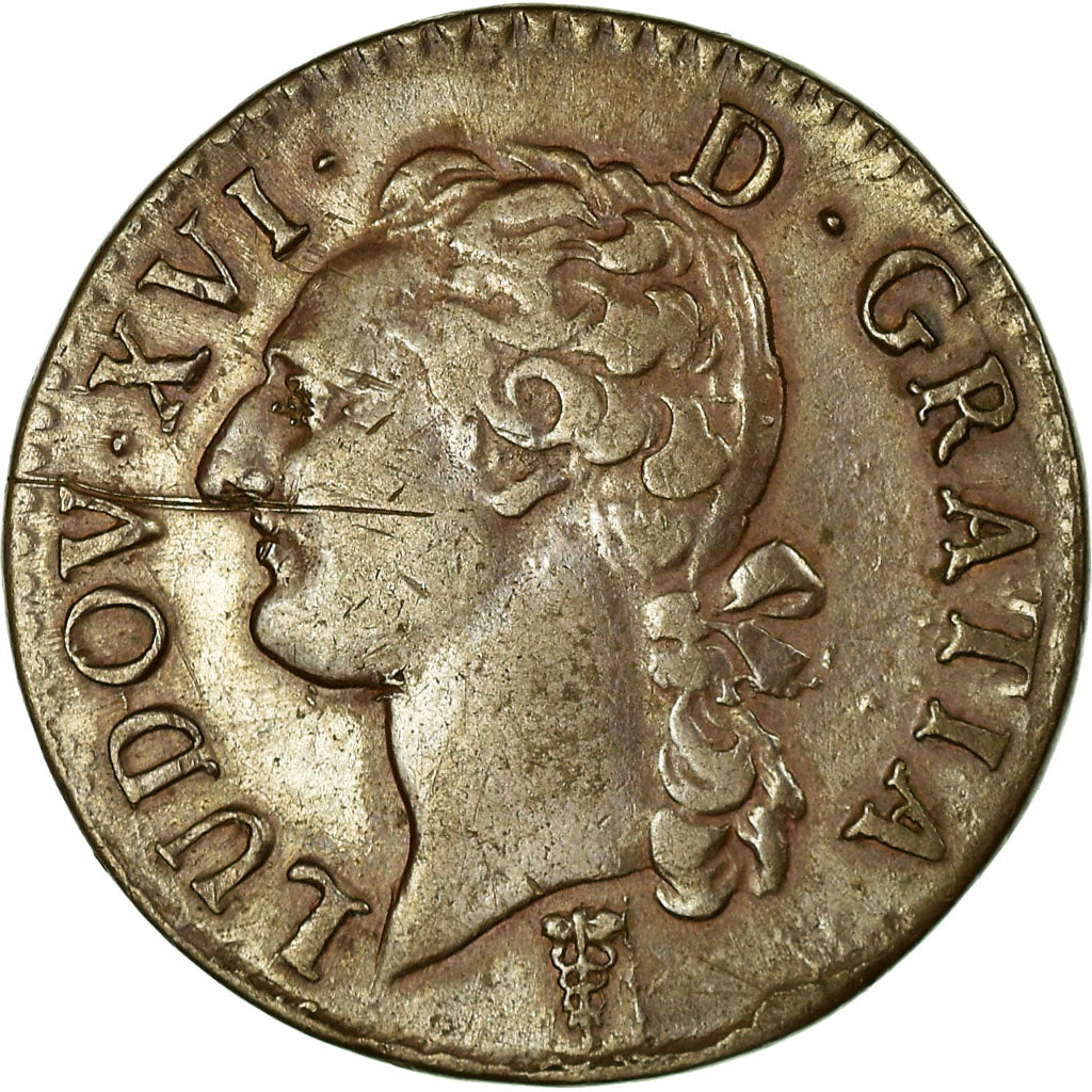 Munten, Frankrijk, Louis XVI, 1/2 Sol ou 1/2 sou, 1/2 Sol, 1791, Bordeaux, ZF