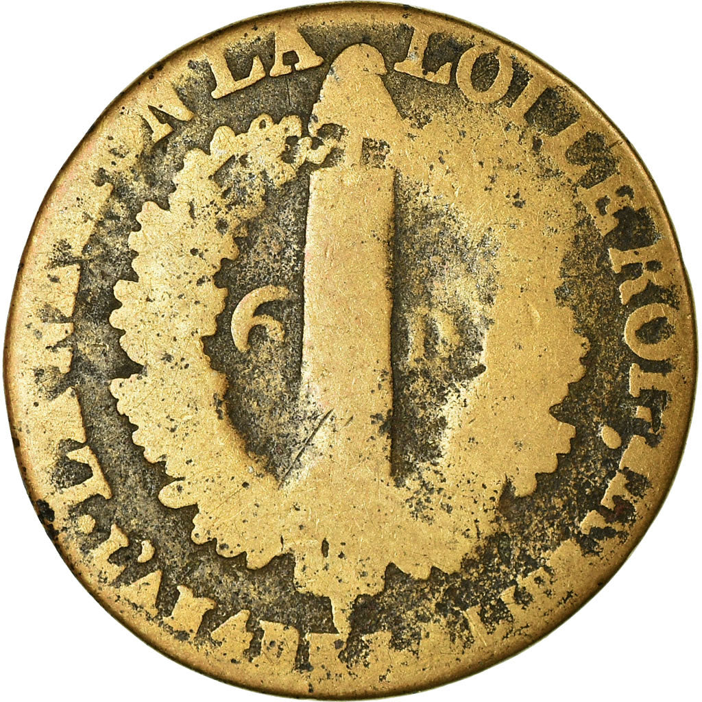 Coin, France, 6 deniers françois, 6 Deniers, 1790, Limoges, F(12-15), Bronze