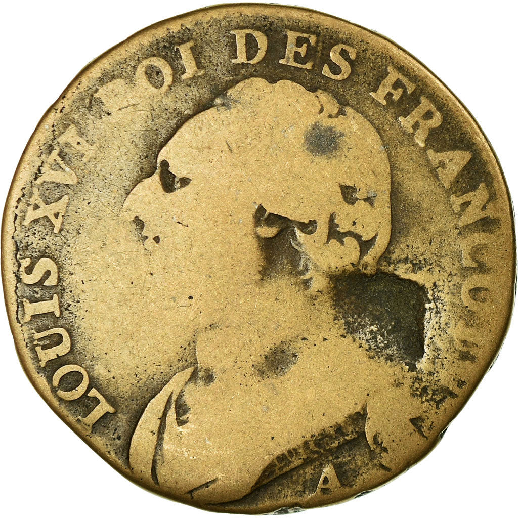 Munten, Frankrijk, 12 deniers françois, 12 Deniers, 1792, Paris, ZG+, Bronze
