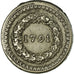 Munten, Frankrijk, Dixain de Rochon, 1791, Lyon, ZF+, Métal de cloche