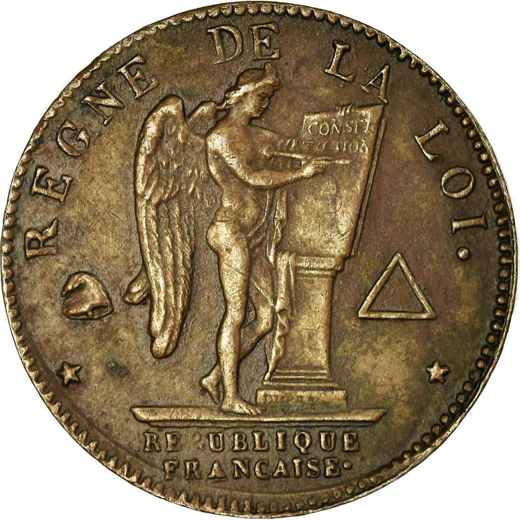 Munten, Frankrijk, Pièce d'essai, Sol, 1792, ZF+, Koper, Gadoury:18