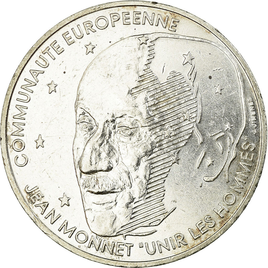 Coin, France, Jean Monnet, 100 Francs, 1992, AU(55-58), Silver, KM:1120