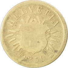 Moneta, Svizzera, 5 Rappen, 1850, Strasbourg, B+, Biglione, KM:5