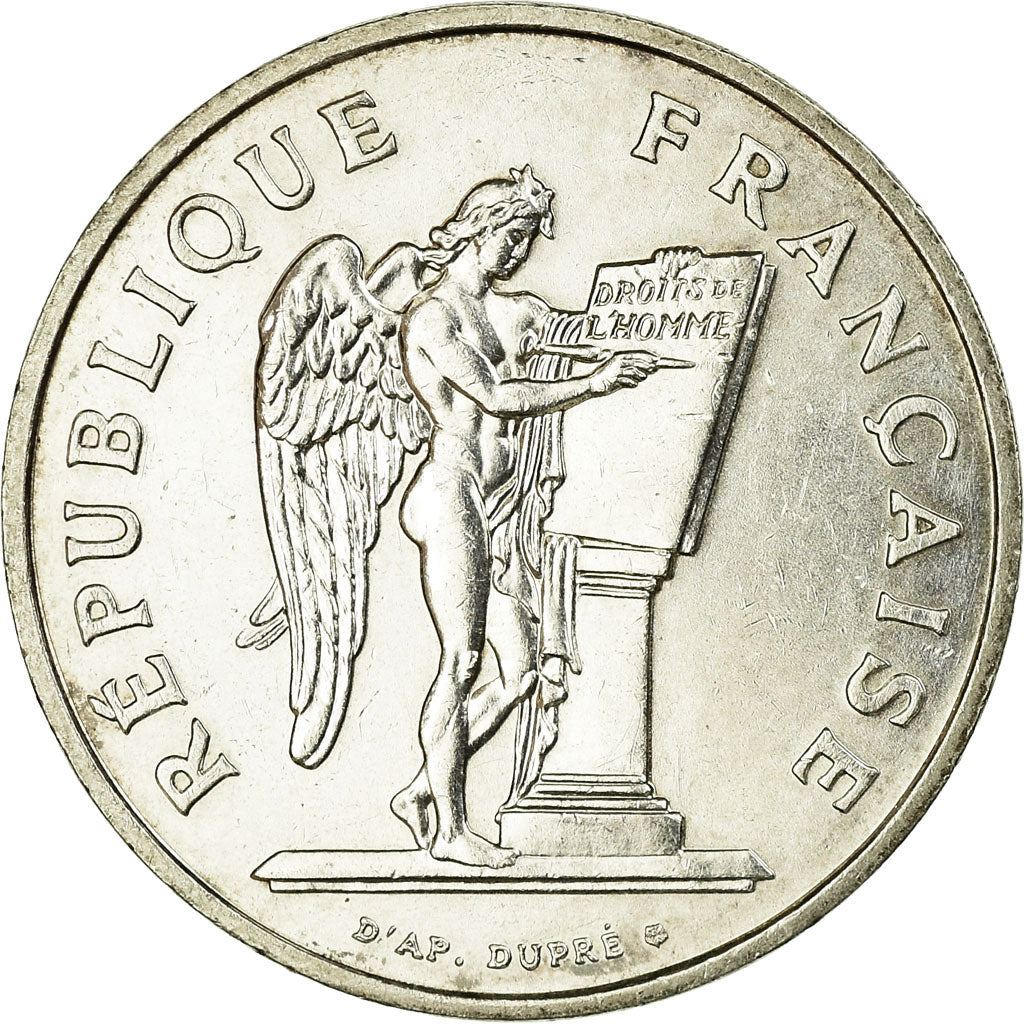 Moneda, Francia, Droits de l'Homme, 100 Francs, 1989, EBC, Plata, KM:970