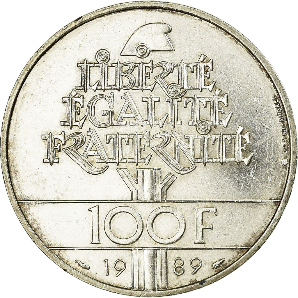 Moneda, Francia, Droits de l'Homme, 100 Francs, 1989, EBC, Plata, KM:970