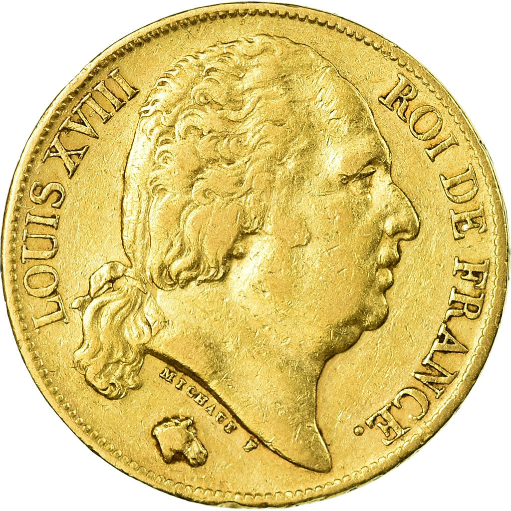 Monnaie, France, Louis XVIII, Louis XVIII, 20 Francs, 1819, Paris, TTB, Or