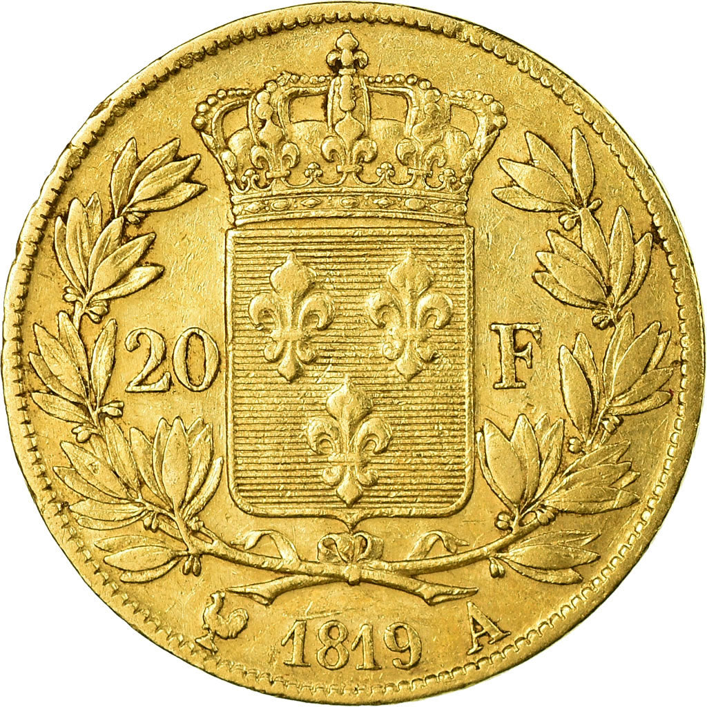 Monnaie, France, Louis XVIII, Louis XVIII, 20 Francs, 1819, Paris, TTB, Or