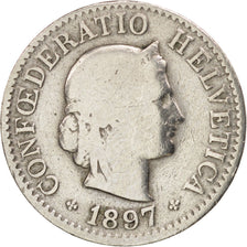 Coin, Switzerland, 5 Rappen, 1897, Bern, VF(20-25), Copper-nickel, KM:26
