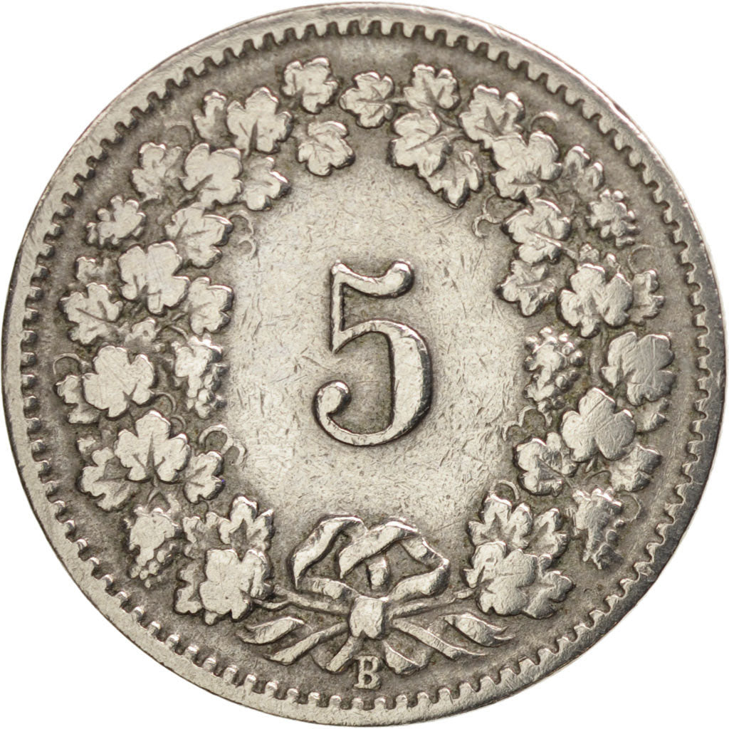 Coin, Switzerland, 5 Rappen, 1897, Bern, VF(20-25), Copper-nickel, KM:26