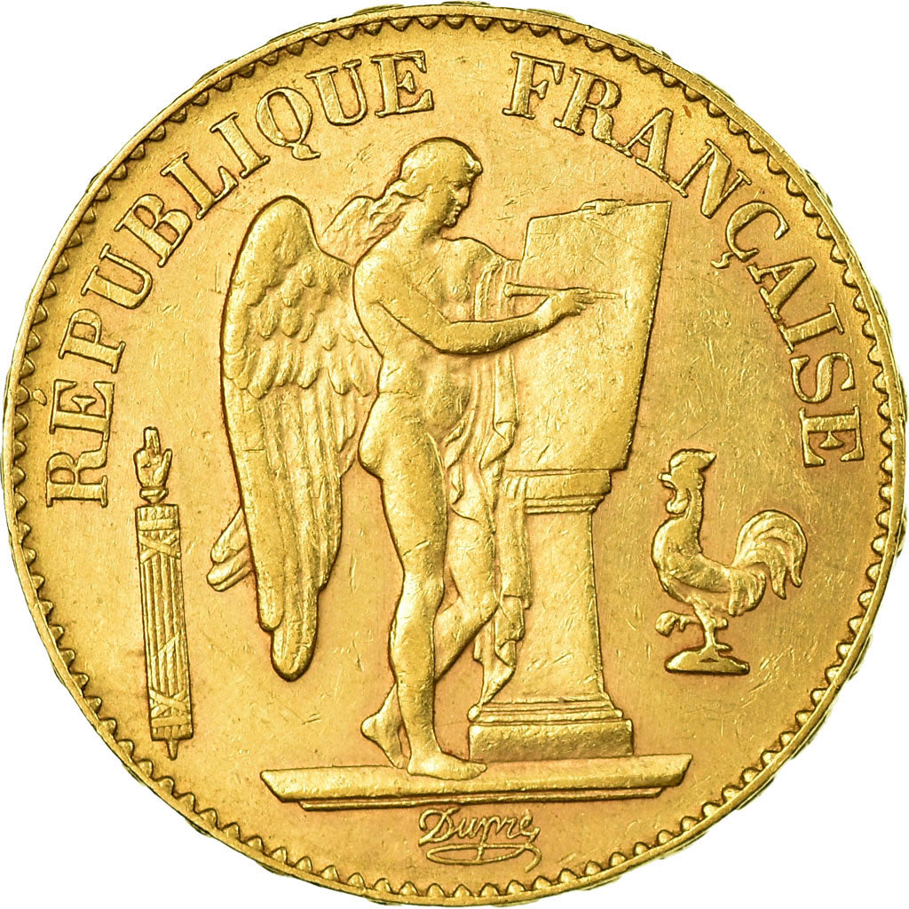 Coin, France, Génie, 20 Francs, 1897, Paris, AU(50-53), Gold, KM:825