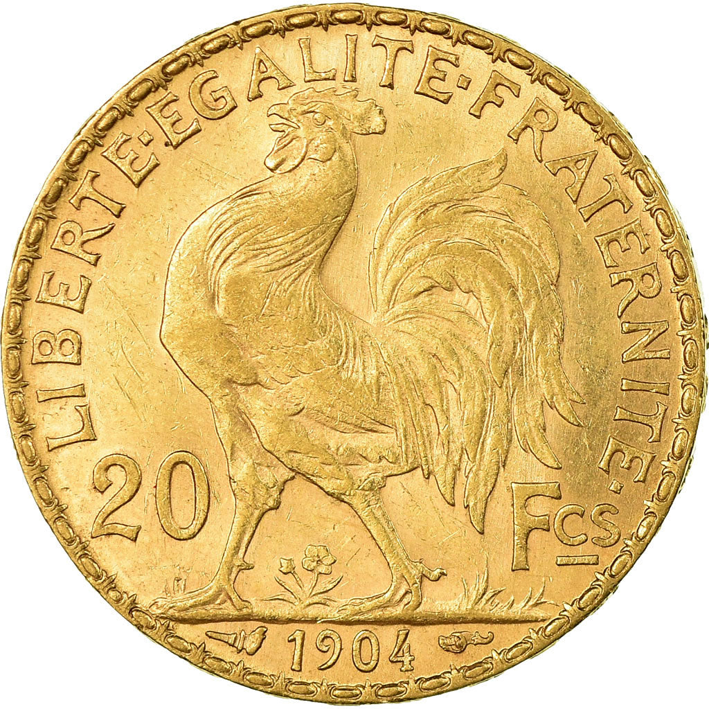 Coin, France, Marianne, 20 Francs, 1904, Paris, AU(50-53), Gold, KM:847