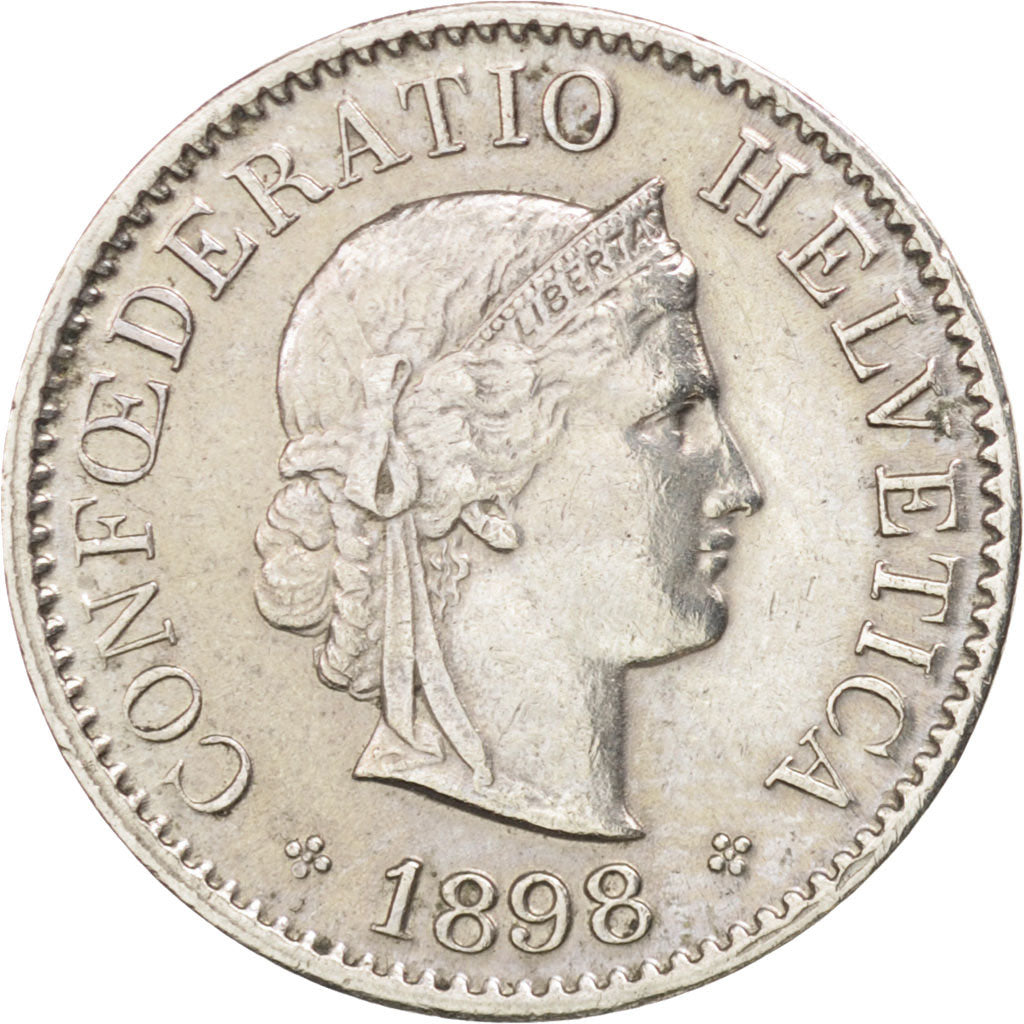 Suisse, Confédération Helvétique, 5 Rappen 1898 B, KM 26 