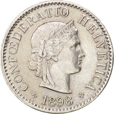 Suisse, Confédération Helvétique, 5 Rappen 1898 B, KM 26 