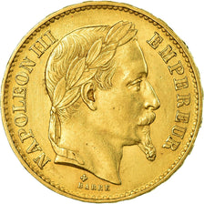 Moneta, Francia, Napoleon III, 20 Francs, 1869, Strasbourg, BB+