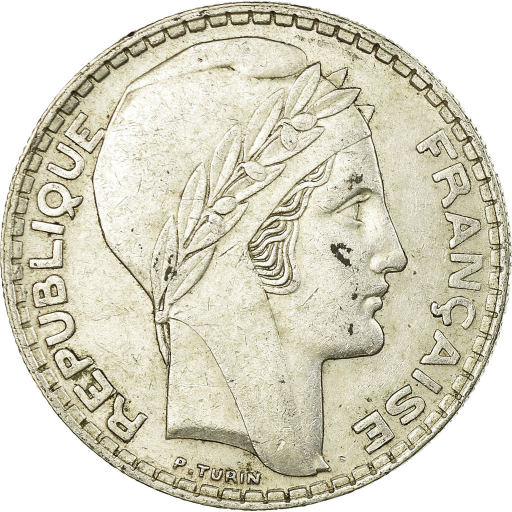 Coin, France, Turin, 20 Francs, 1938, Paris, EF(40-45), Silver, KM:879