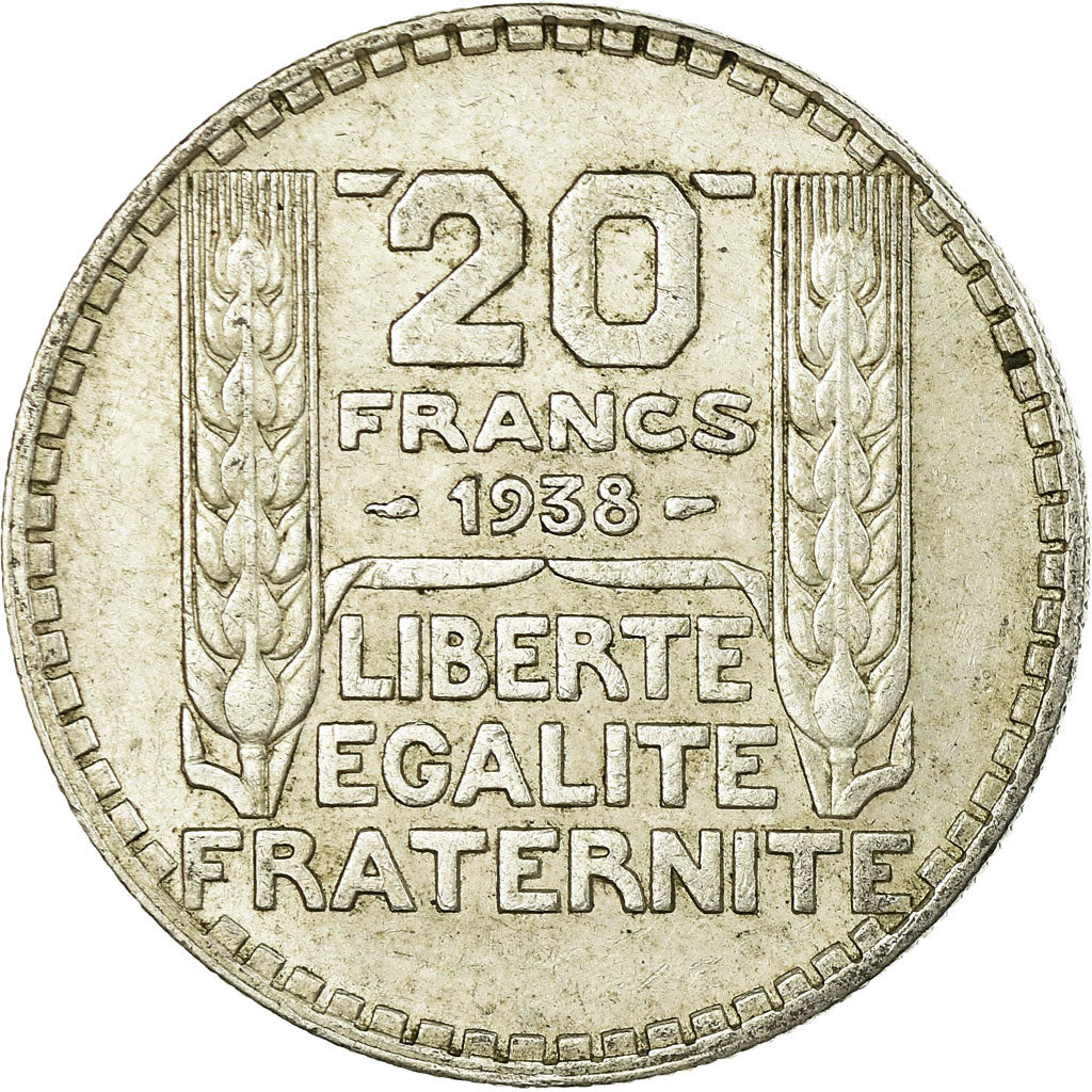 Coin, France, Turin, 20 Francs, 1938, Paris, EF(40-45), Silver, KM:879