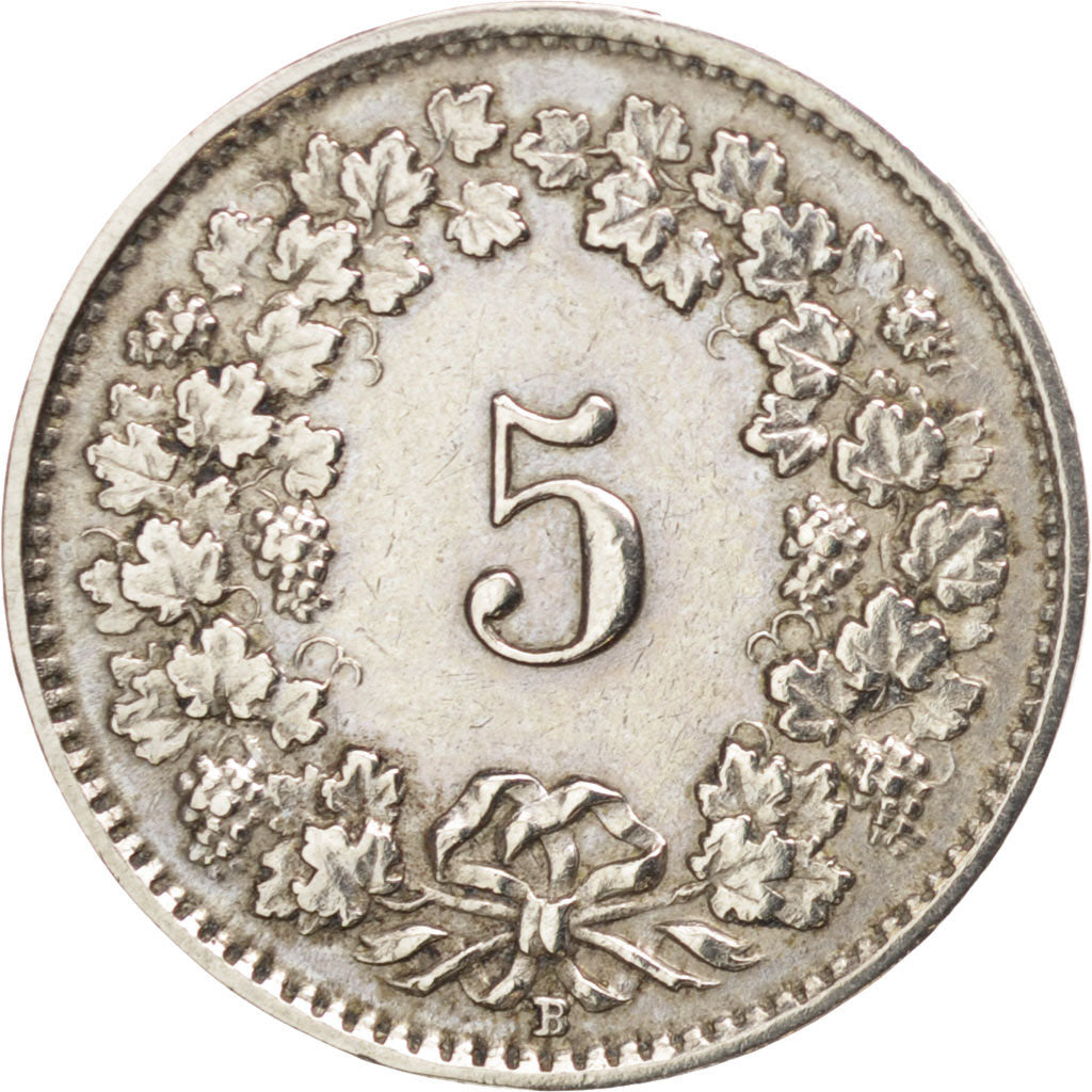 SWITZERLAND, 5 Rappen, 1926, Bern, KM #26, EF(40-45), Copper-Nickel, 17.15, 1.99