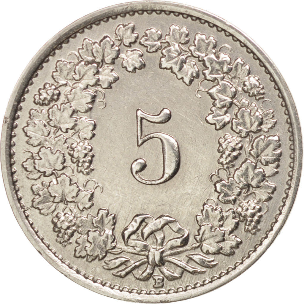 Svizzera, 5 Rappen, 1934, Bern, BB+, Nichel, KM:26b
