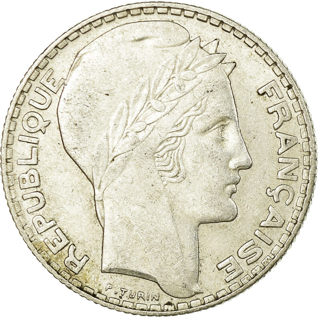 Coin, France, Turin, 10 Francs, 1939, Paris, EF(40-45), Silver, KM:878