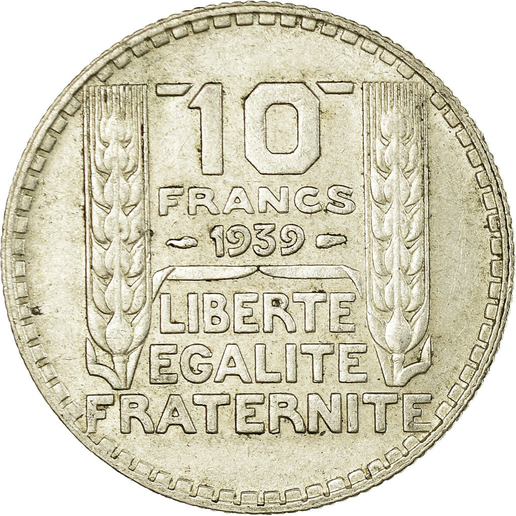 Coin, France, Turin, 10 Francs, 1939, Paris, EF(40-45), Silver, KM:878