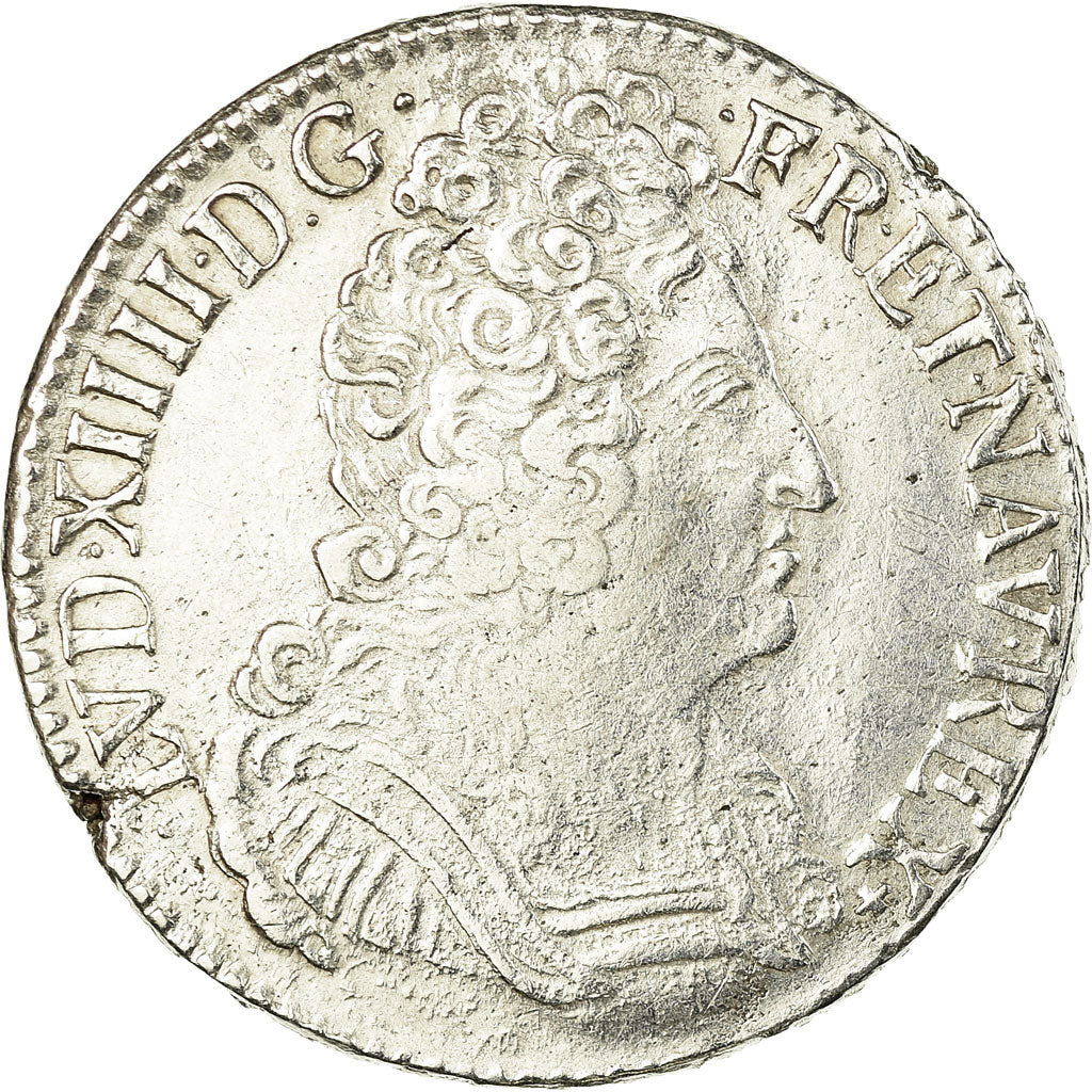 Moneta, Francia, Louis XIV, Écu aux 3 couronnes, Ecu, 1709, Nantes, BB