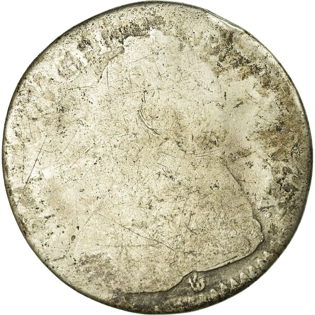 Moneda, Francia, Louis XV, 1/5 Écu aux branches d'olivier, 1728, BC