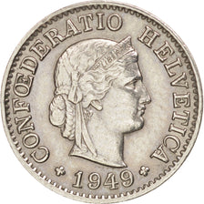Svizzera, 5 Rappen, 1949, Bern, BB, Rame-nichel, KM:26