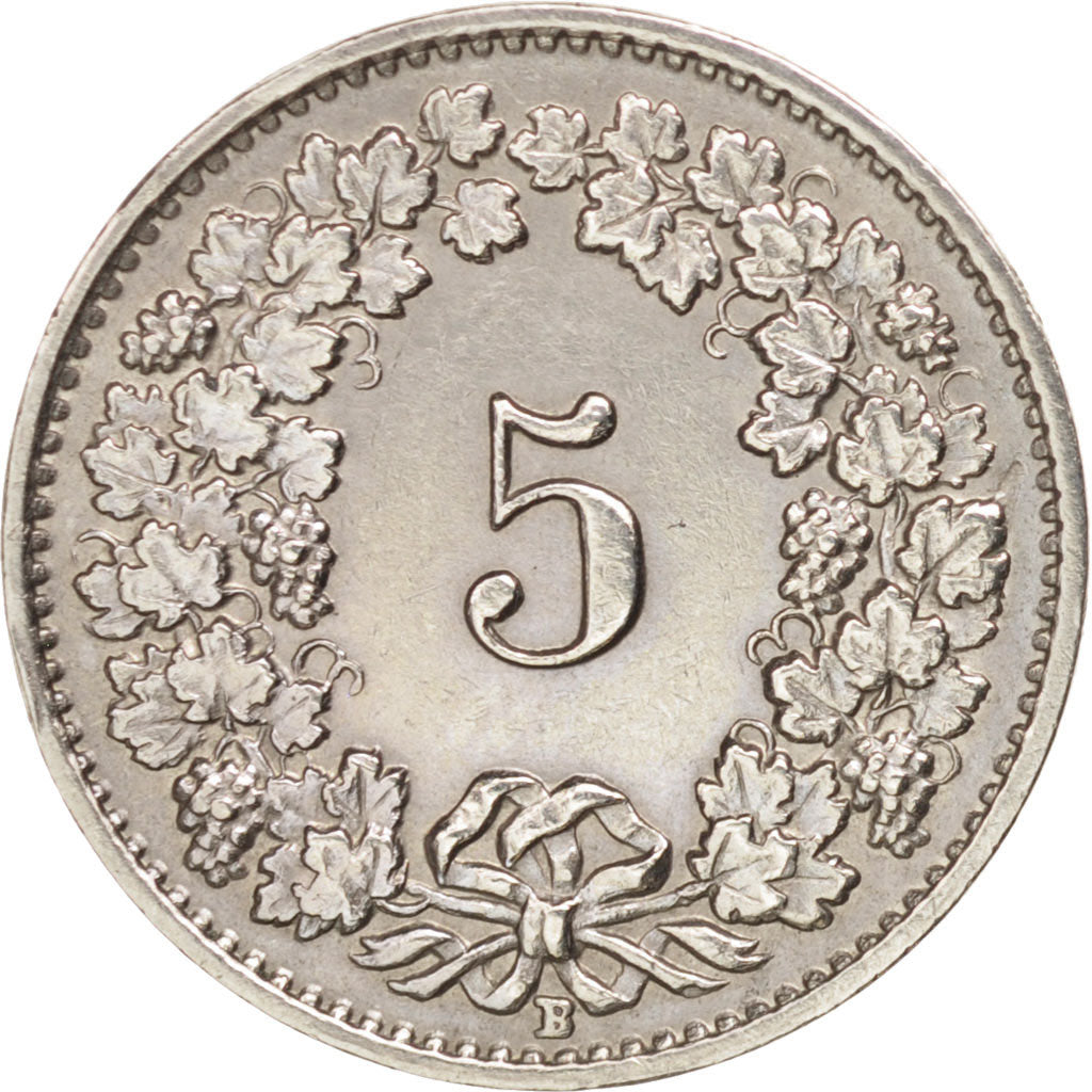 Svizzera, 5 Rappen, 1949, Bern, BB, Rame-nichel, KM:26
