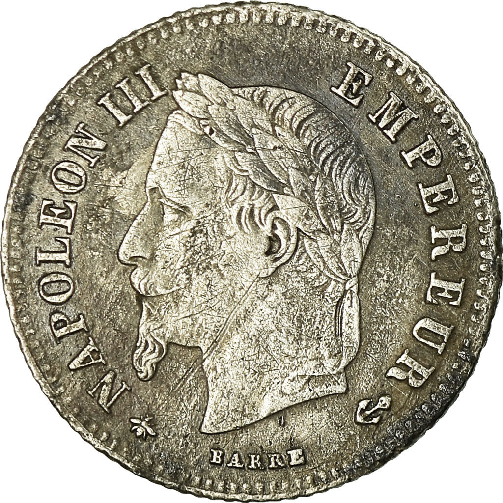 Coin, France, Napoleon III, 20 Centimes, 1866, Paris, VF(20-25), KM 805.1