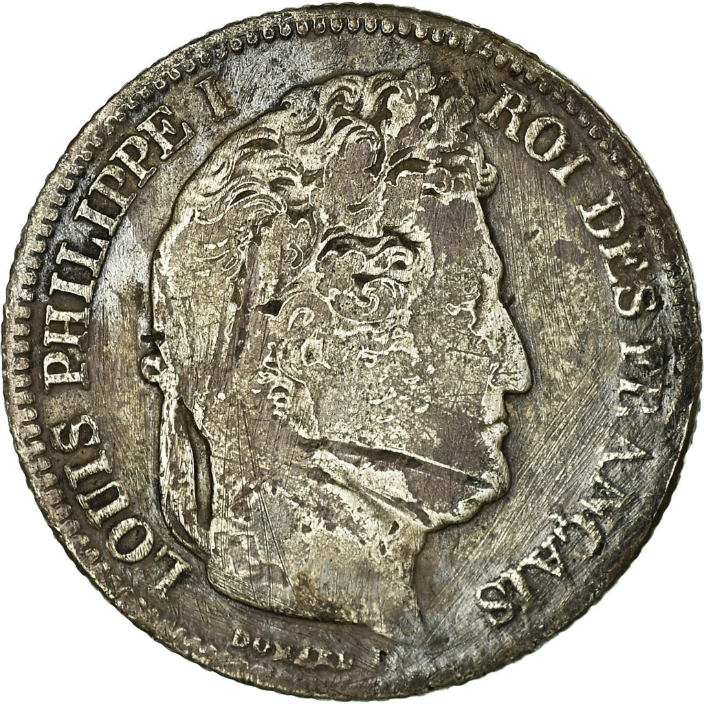 Moeda, França, Louis-Philippe, Franc, 1833, Strasbourg, F(12-15), Prata
