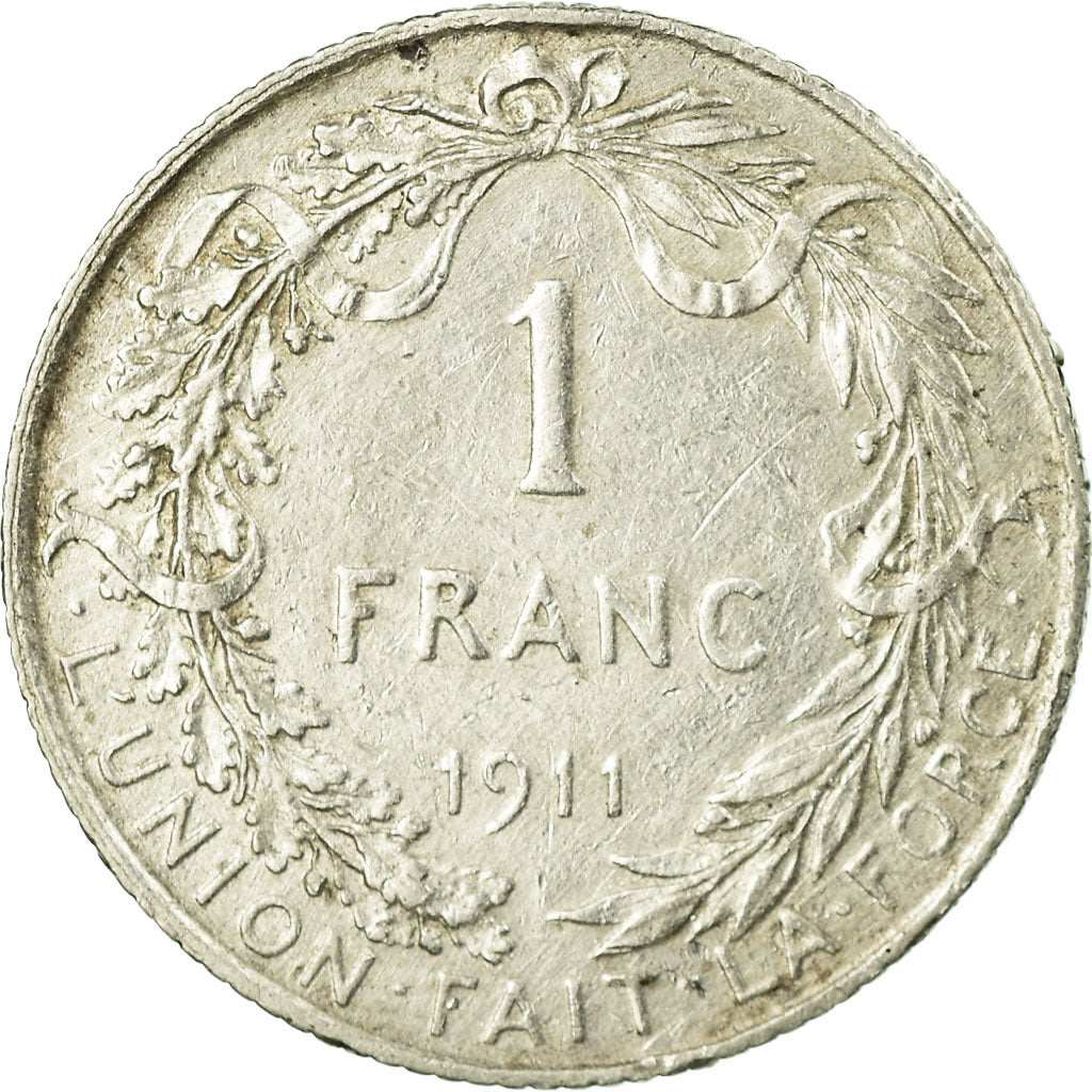 Coin, Belgium, Albert Ier, Franc, 1912, EF(40-45), Silver, KM:72