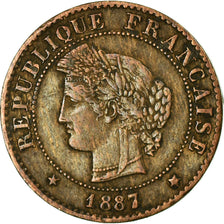 Coin, France, Cérès, Centime, 1887, Paris, EF(40-45), Bronze, KM:826.1