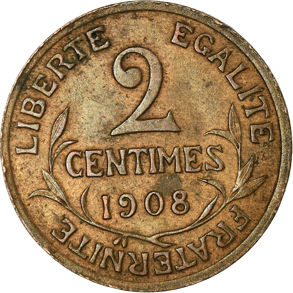 Coin, France, Dupuis, 2 Centimes, 1908, Paris, EF(40-45), Bronze, KM:841
