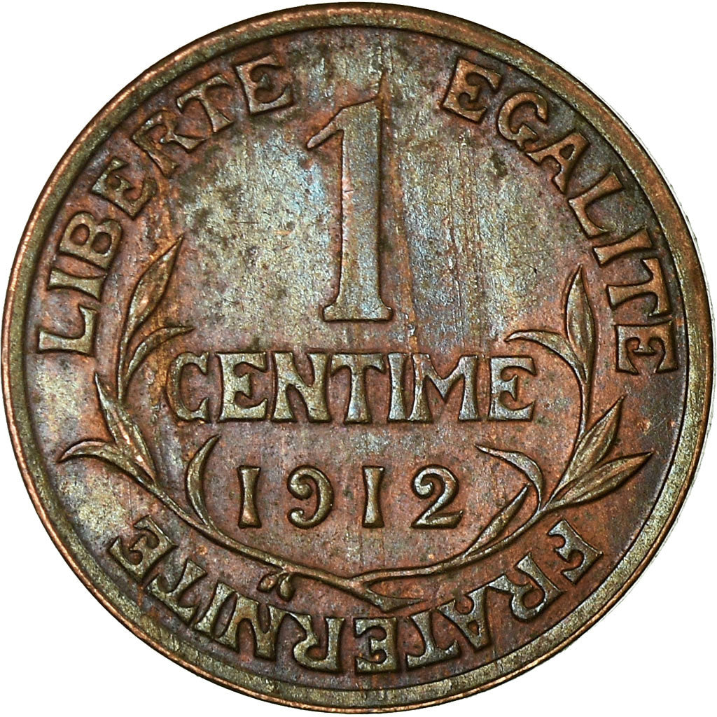 Munten, Frankrijk, Dupuis, Centime, 1912, Paris, FR+, Bronze, KM:840, Gadoury:90