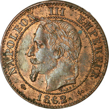Coin, France, Napoleon III, 2 Centimes, 1862, Bordeaux, EF(40-45), KM 796.6