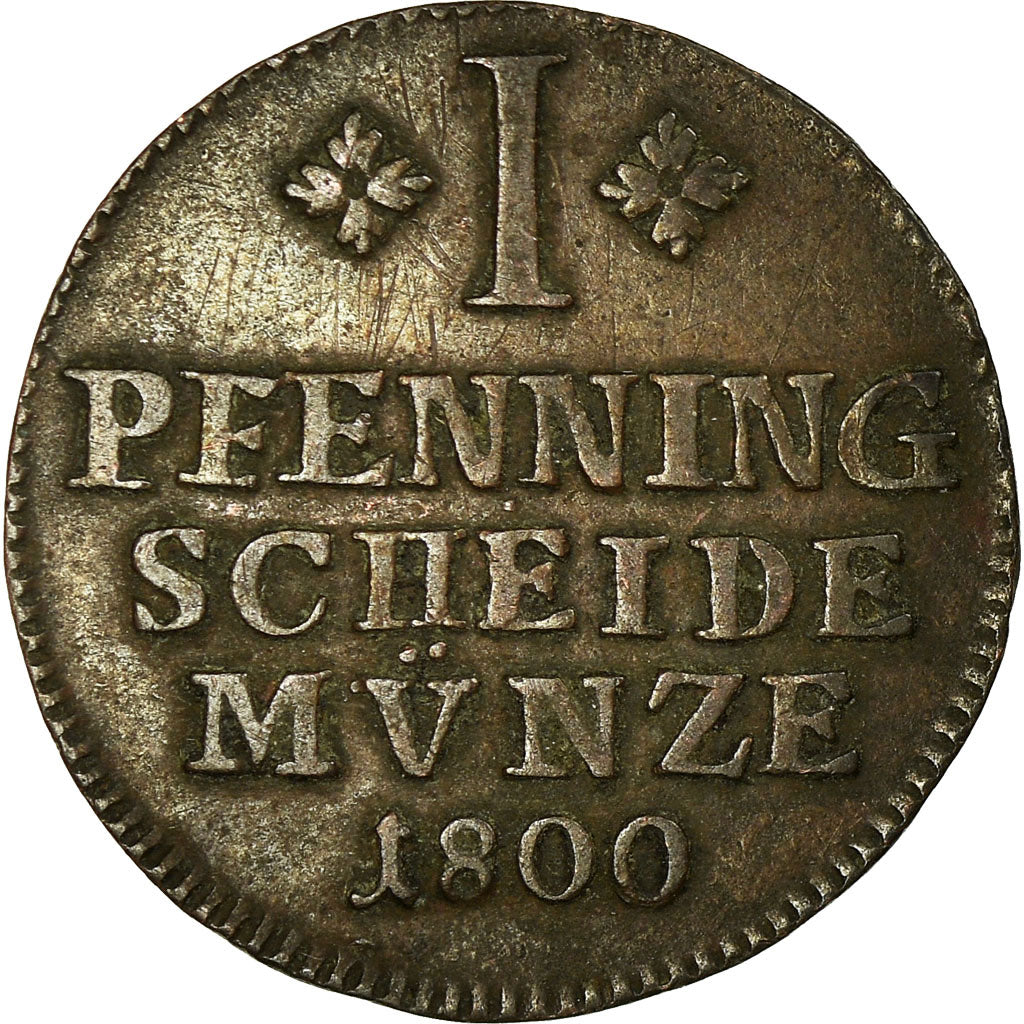 Monnaie, Etats allemands, BRUNSWICK, Karl Wilhelm Ferdinand, Pfennig, 1800, TTB