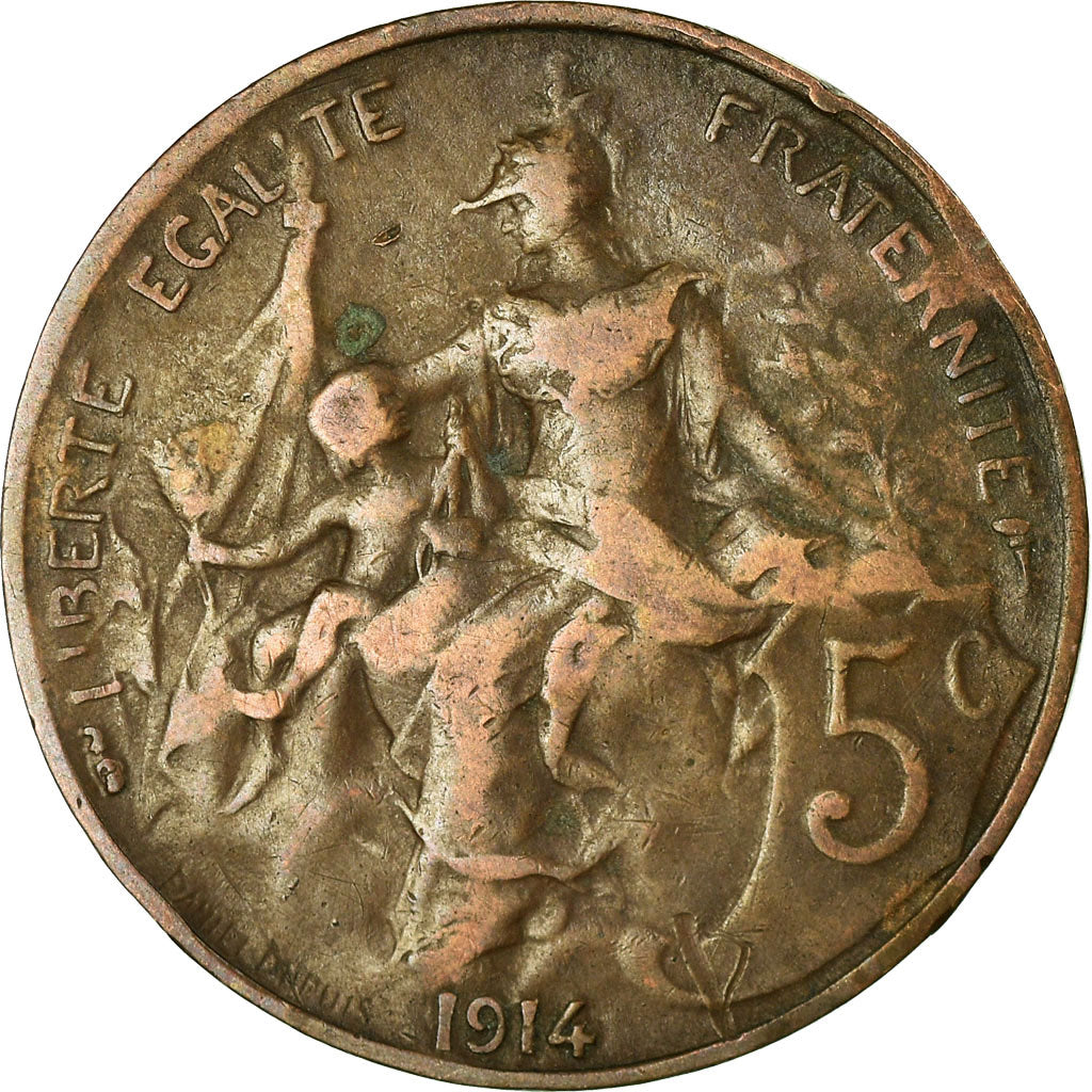 Coin, France, Dupuis, 5 Centimes, 1914, Paris, VF(30-35), Bronze, KM:842