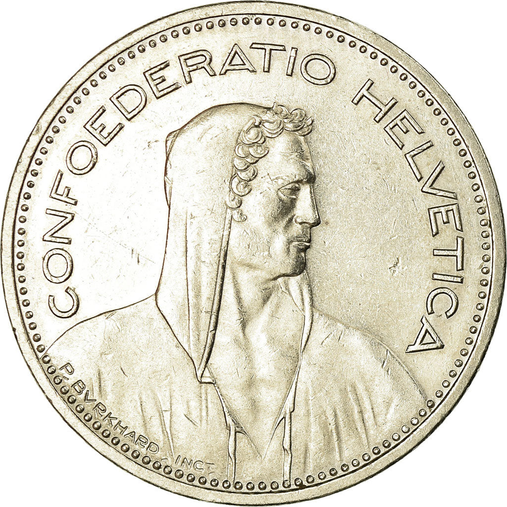Coin, Switzerland, 5 Francs, 1989, Bern, AU(50-53), Copper-nickel, KM:40a.3