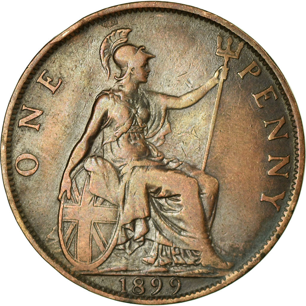 Coin, Great Britain, Victoria, Penny, 1899, EF(40-45), Bronze, KM:790