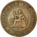 Coin, FRENCH INDO-CHINA, Cent, 1887, Paris, EF(40-45), Bronze, KM:1, Lecompte:39