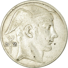 Coin, Belgium, 20 Francs, 20 Frank, 1953, VF(30-35), Silver, KM:141.1
