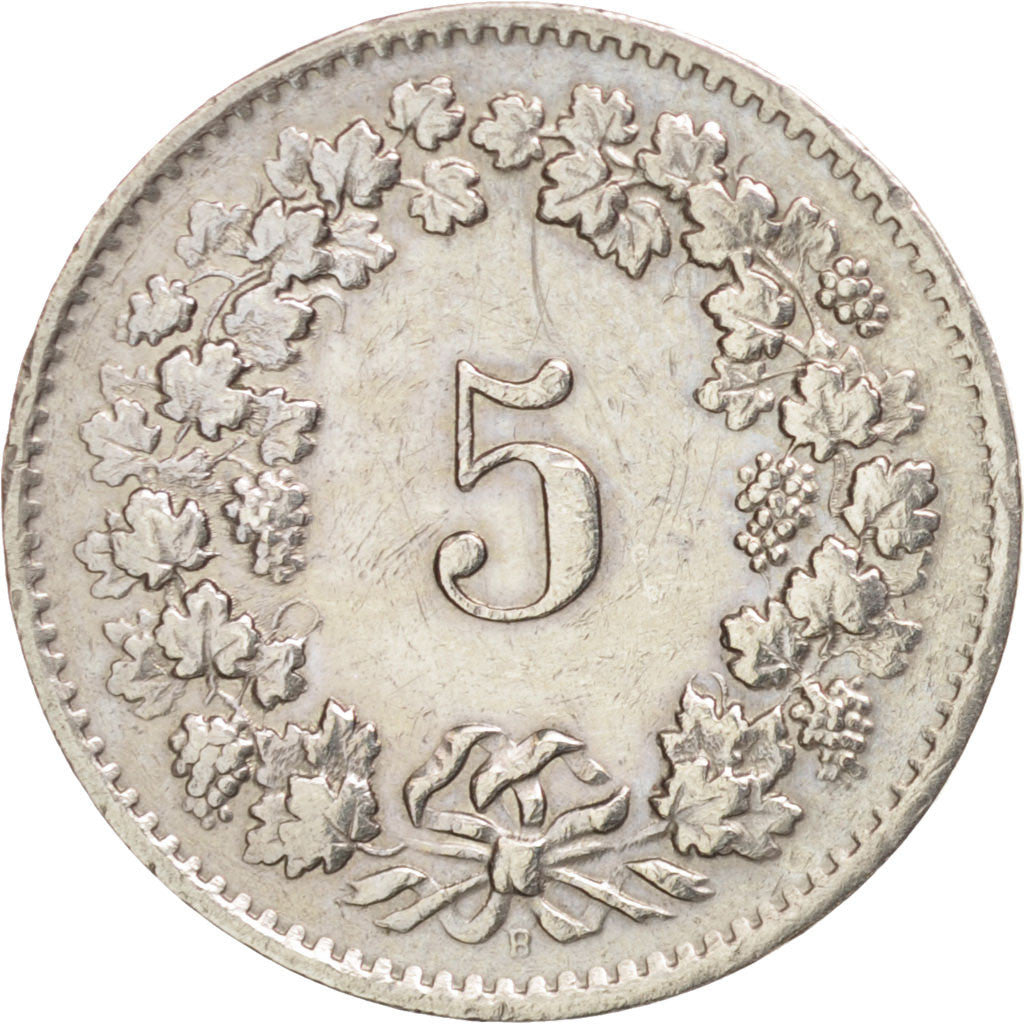 Svizzera, 5 Rappen, 1963, Bern, BB+, Rame-nichel, KM:26