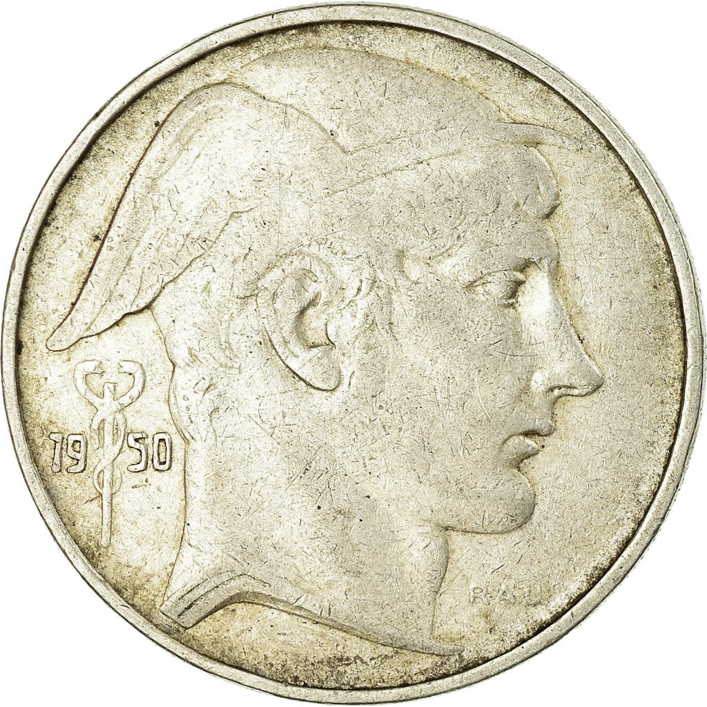 Coin, Belgium, 20 Francs, 20 Frank, 1950, VF(30-35), Silver, KM:140.1