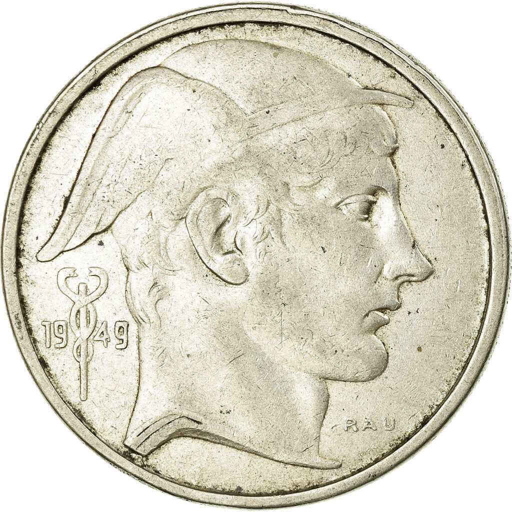 Coin, Belgium, 50 Francs, 50 Frank, 1949, EF(40-45), Silver, KM:136.1