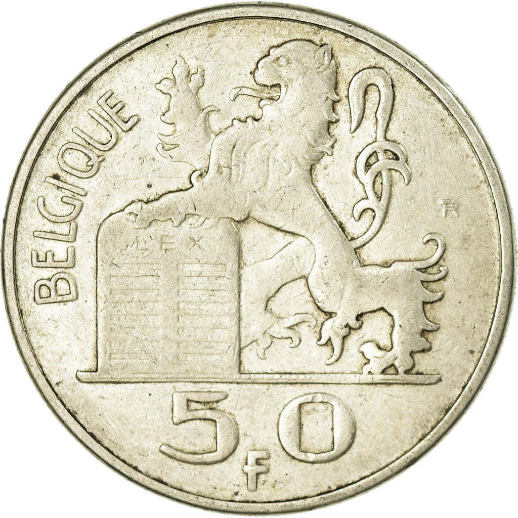 Coin, Belgium, 50 Francs, 50 Frank, 1949, EF(40-45), Silver, KM:136.1