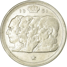 Coin, Belgium, 100 Francs, 100 Frank, 1951, EF(40-45), Silver, KM:139.1